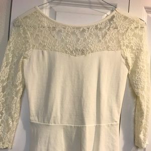 Never worn cream lace top from Express